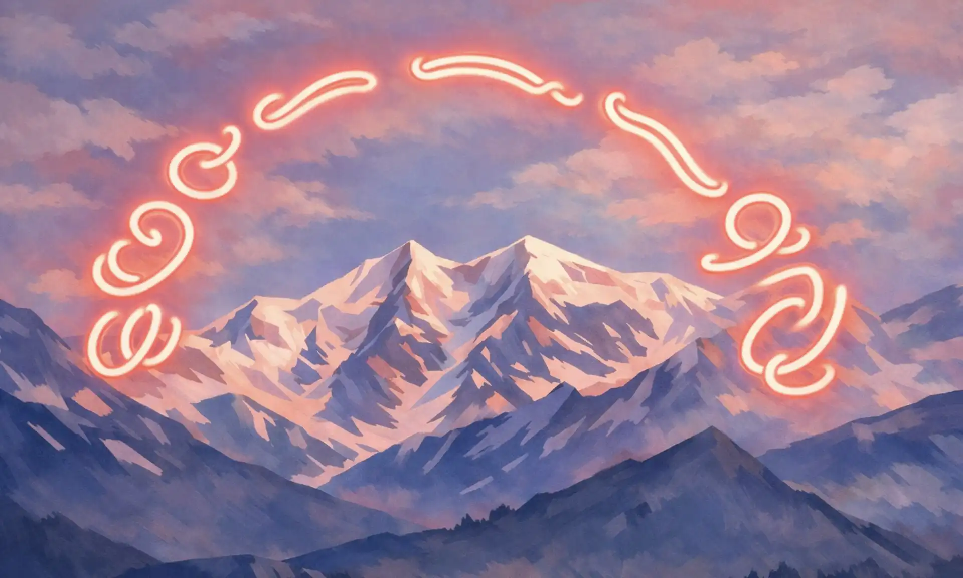 Berge mit dem Sonnenaufgang