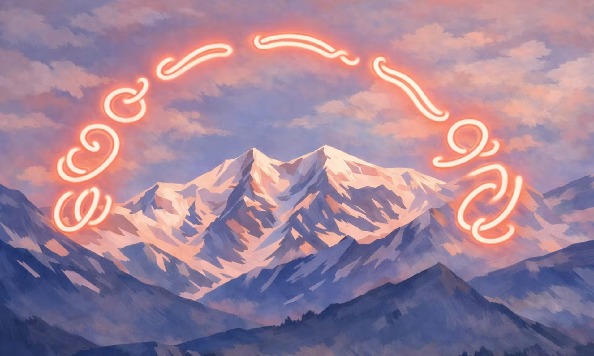 Berge mit dem Sonnenaufgang