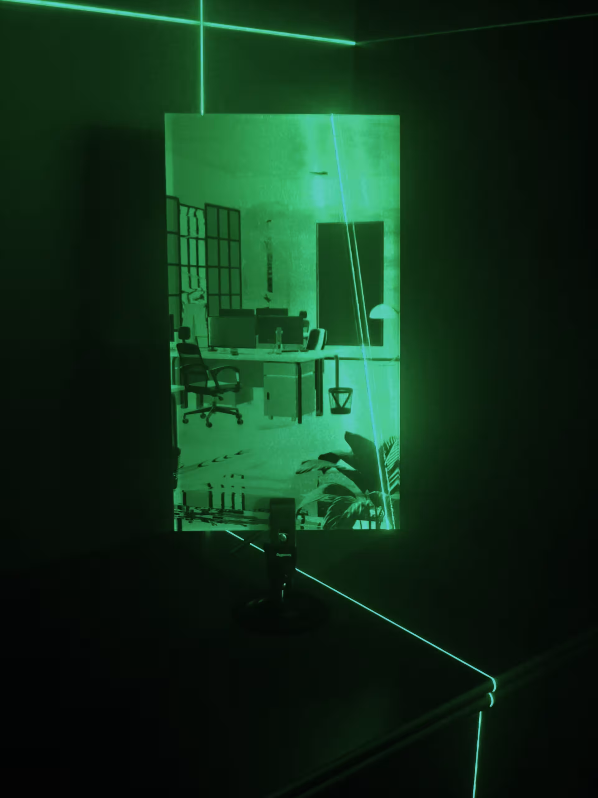 Grüne Laser und Bild